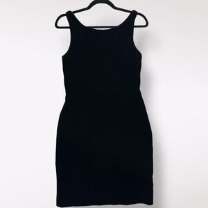 Vintage Ninety 6 Deep Purple Black Velvet Dress Formal Sexy Party Holiday 60s